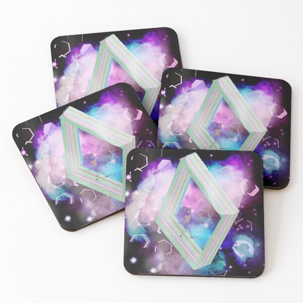 Item preview, Her Space Geometry Walk with Black Background - Collage Animation designed and sold by jolabrese.