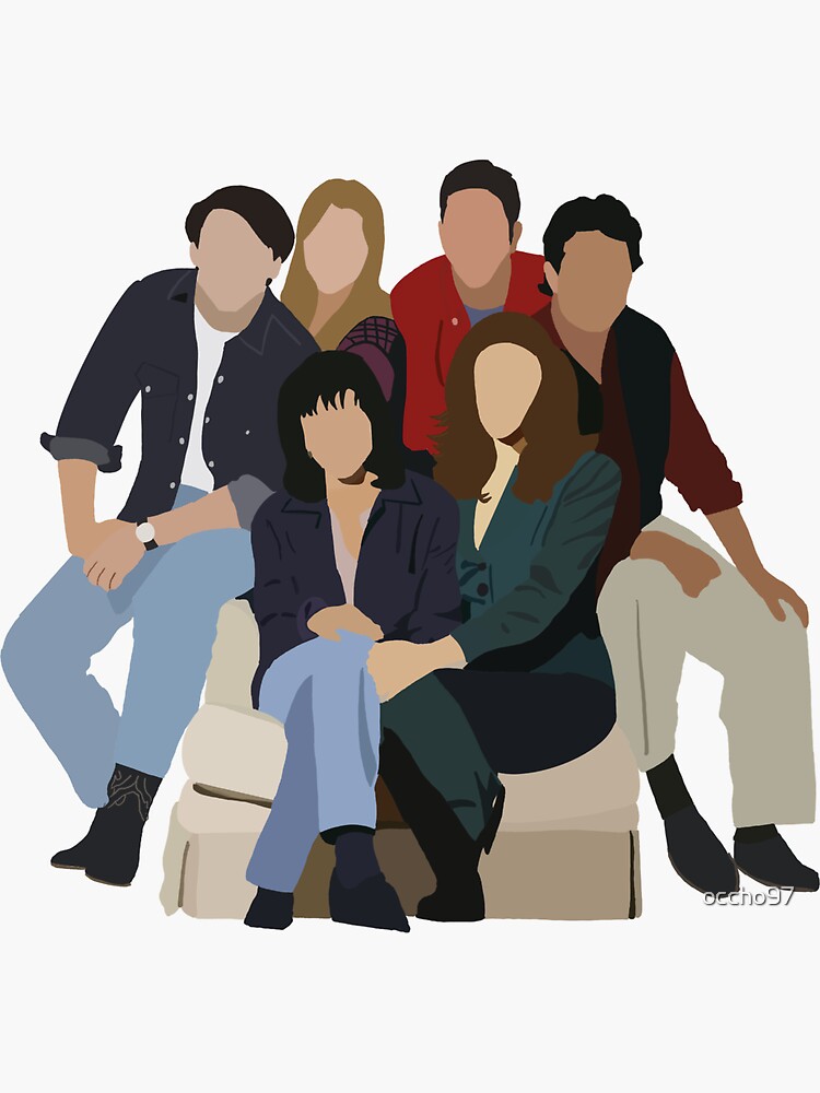 Friends Sticker Pack, Ross Rachael Chandler Monica Phoebe Joey