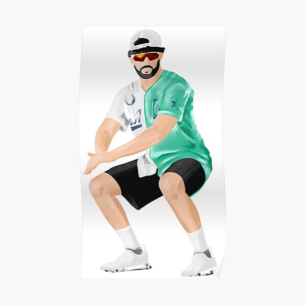 Bad Bunny in Los Angeles Baseball Jersey | Poster