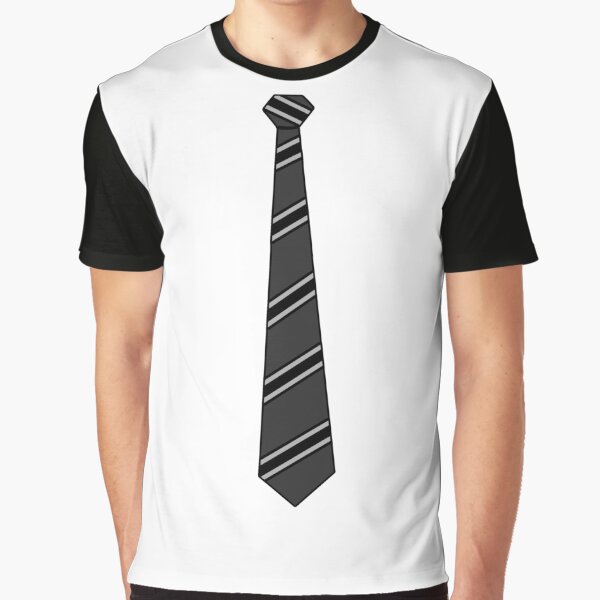 Business Casual Mock Black Tie Graphic T-Shirt