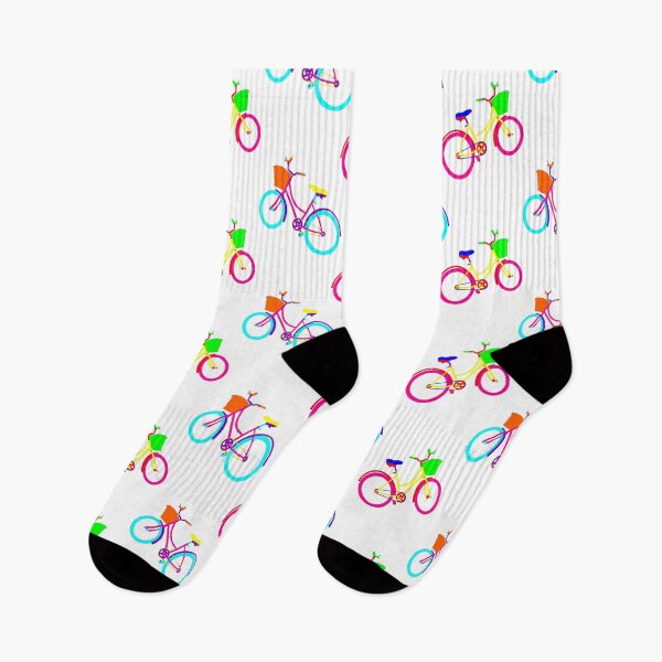 Item preview, white rainbow bikes colorful bicycles  designed and sold by Gossip Rag.