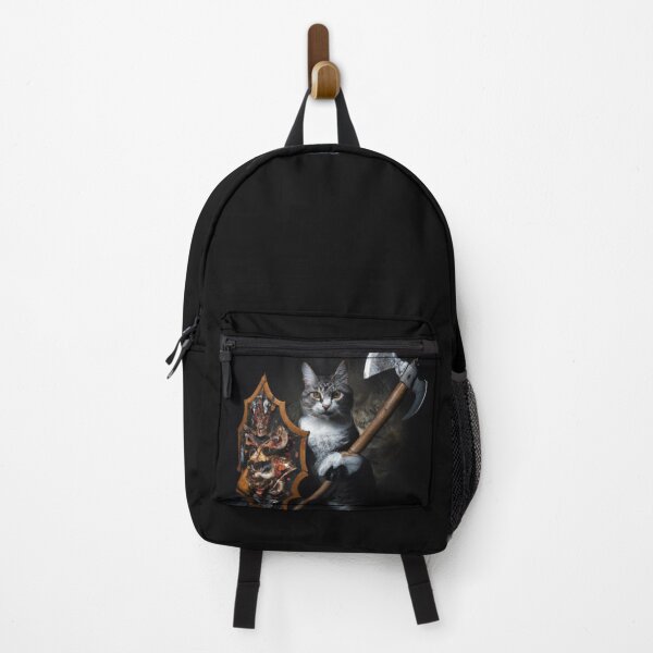 Item preview, Warren the Cat, with shield and battleaxe (Baroque) designed and sold by thecatandkettle.