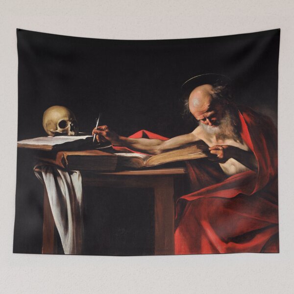 Item preview, high resolution Caravaggio - St. Jerome writing designed and sold by goldenanchor.