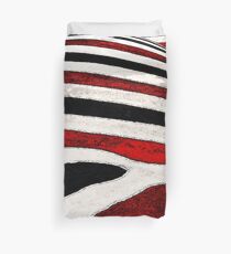 Black & White and Red All Over Duvet Cover