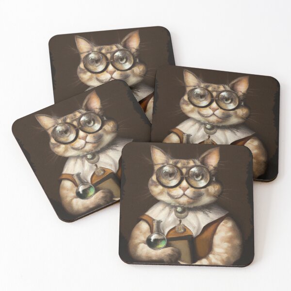 Item preview, Quill the Cat, wearing spectacles (Baroque) designed and sold by thecatandkettle.
