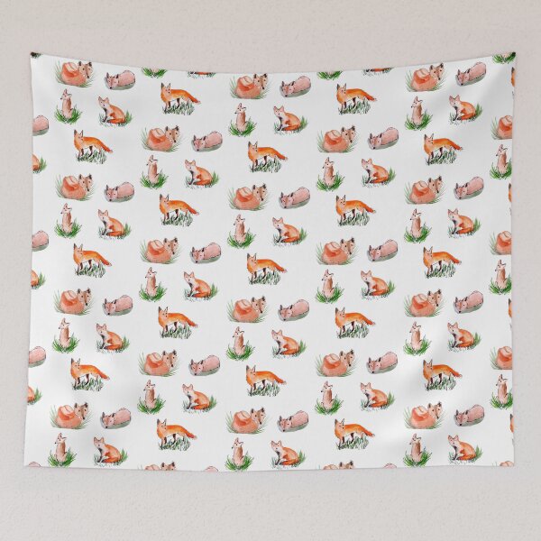 Item preview, Playful Cute Foxes designed and sold by julyperson.
