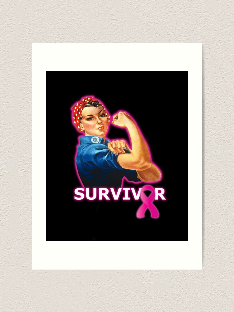 Rosie The Riveter Stronger Than Cancer Survivor Great Gift Poster