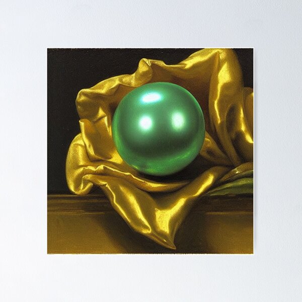 Item preview, AI drawing of a green pearl designed and sold by Chonete.