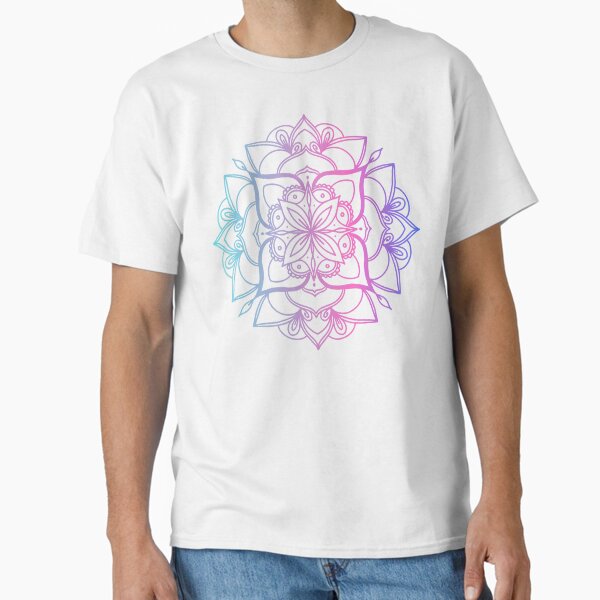 Aperçu de l'œuvre Conception de mandala chaud (dégradé bleu sarcelle-rose-bleu) créée et vendue par AylahMori.
