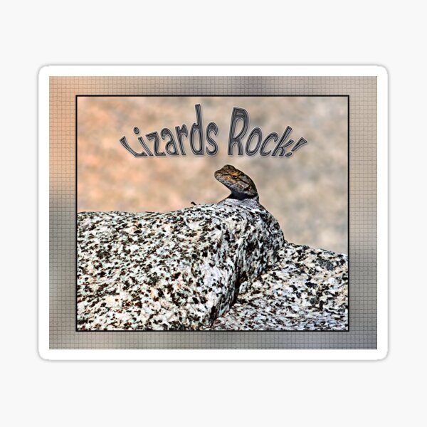 "Lizards Rock!" Sticker for Sale by CarolM Redbubble