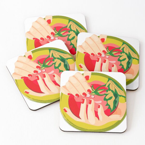 Item preview, red juicy tomato in the hands of a girl designed and sold by Zhanna Lenivaya.