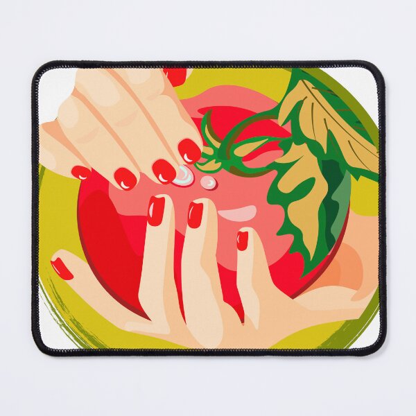 Item preview, red juicy tomato in the hands of a girl designed and sold by Zhanna Lenivaya.