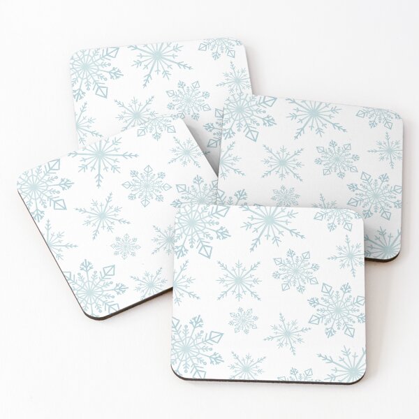 Item preview, Light blue and white snowflakes watercolor pattern designed and sold by patterncrow.