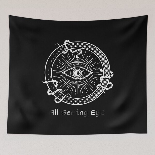 Item preview, Black and White Mystic Design With All Seeing Eye designed and sold by Thonja.