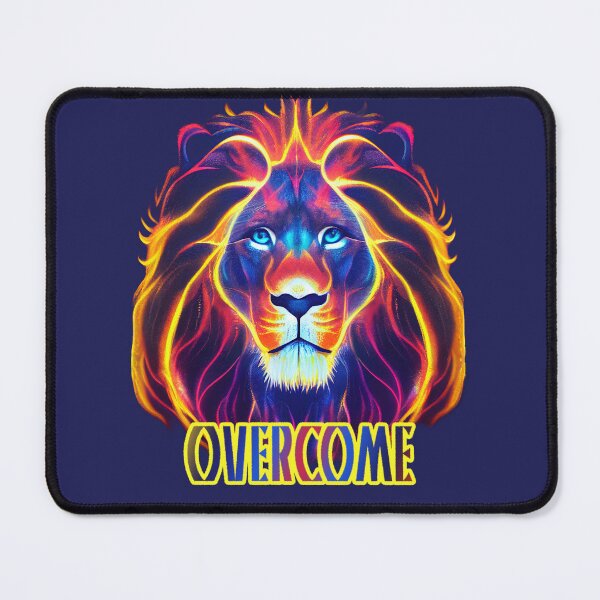 Item preview, Overcome Colourful Flaming Lion designed and sold by ThePurpleMelon.