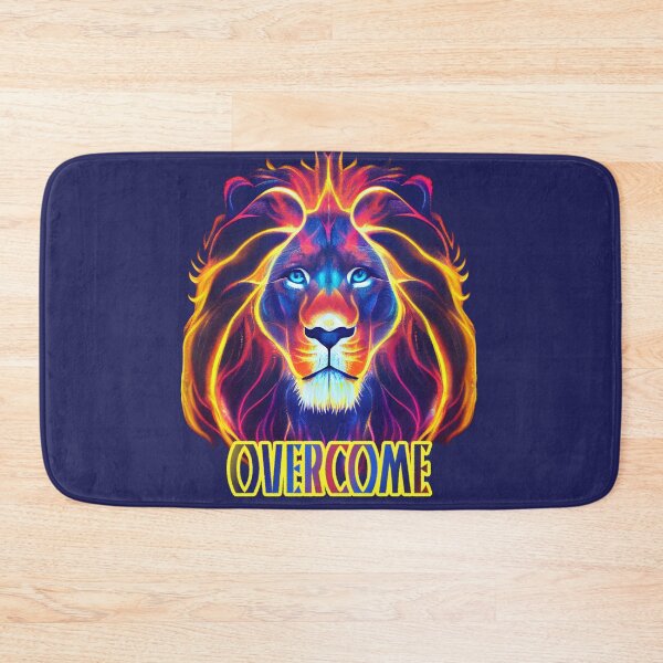 Item preview, Overcome Colourful Flaming Lion designed and sold by ThePurpleMelon.