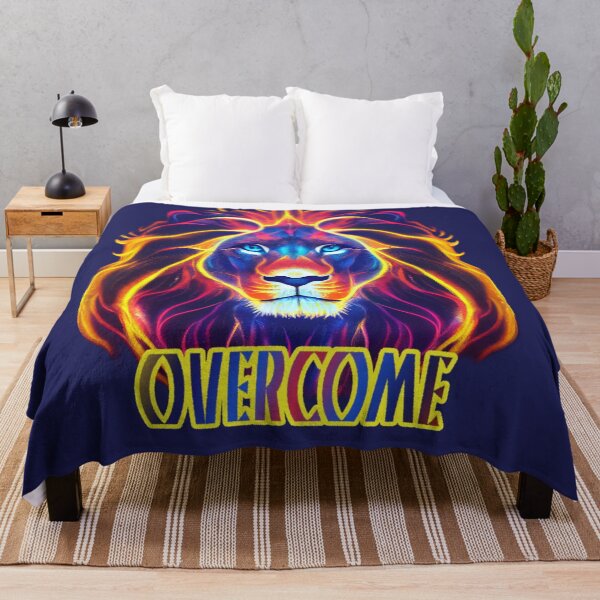 Item preview, Overcome Colourful Flaming Lion designed and sold by ThePurpleMelon.