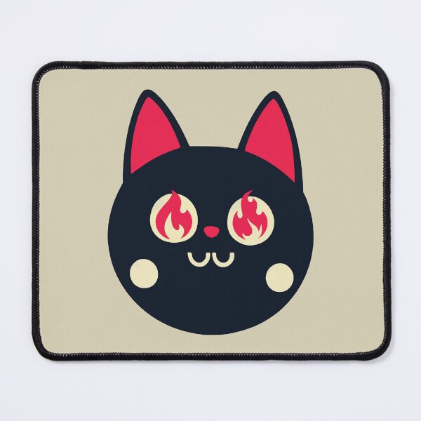 Item preview, Black Cat With Fiery Eyes Vector Art designed and sold by MadSwellDesigns.