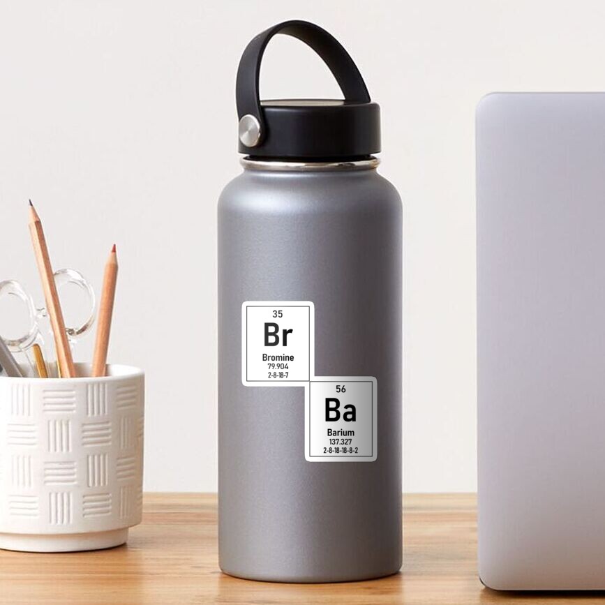 "Bromine and Barium " Sticker for Sale by adalvi Redbubble