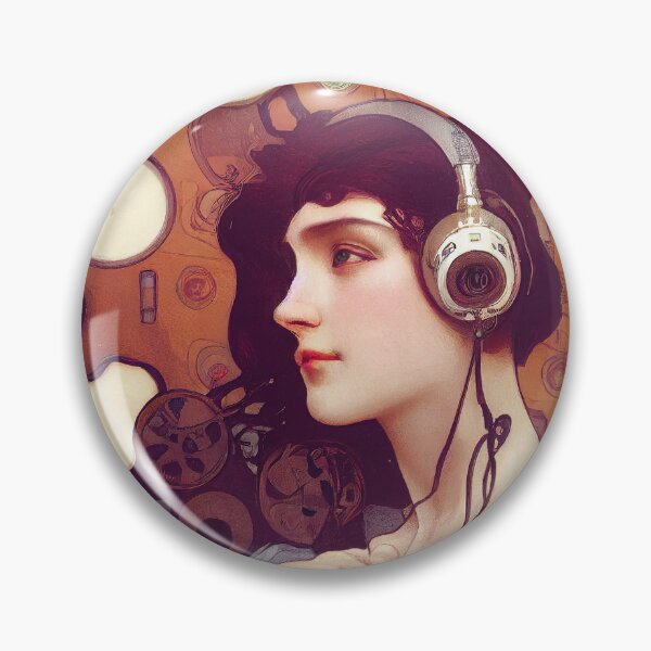 Item preview, Art Nouveau Gamer Girl designed and sold by VolpeDesigns.