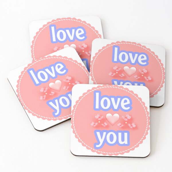 Item preview, Love you in a pink circle. designed and sold by adlkh.
