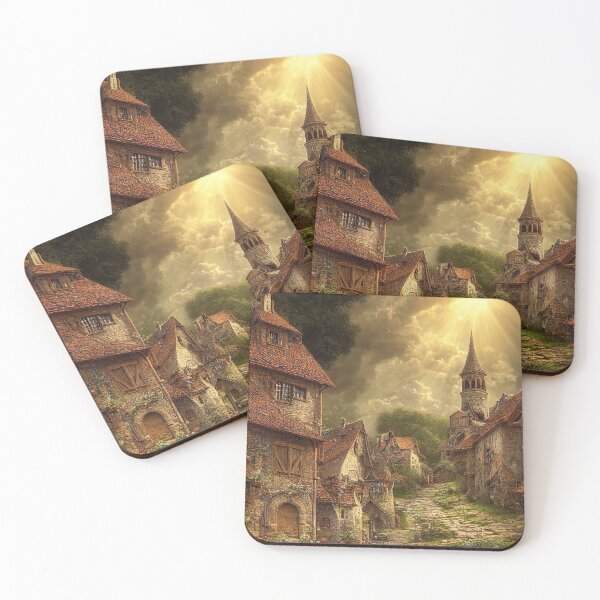 Item preview, Medieval Fantasy Village designed and sold by ai1art.