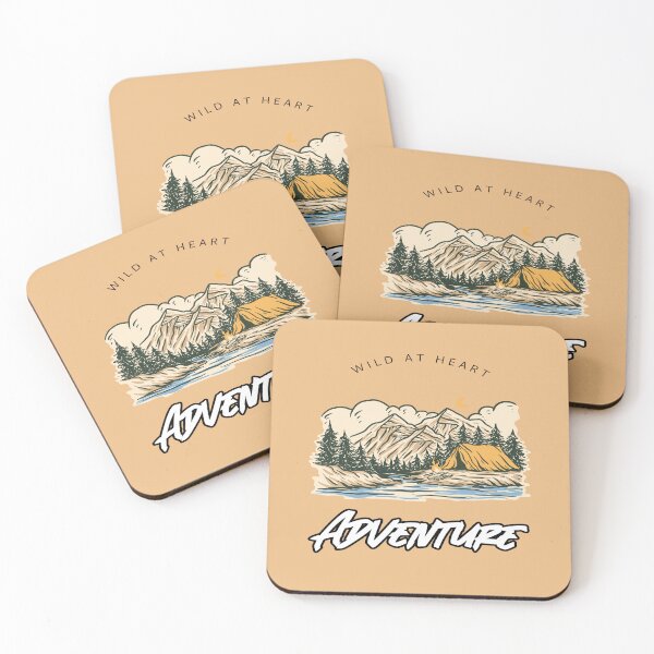 Item preview, Wild At Heart Adventure - Motivational Hiking Quote designed and sold by ArtOfStars.
