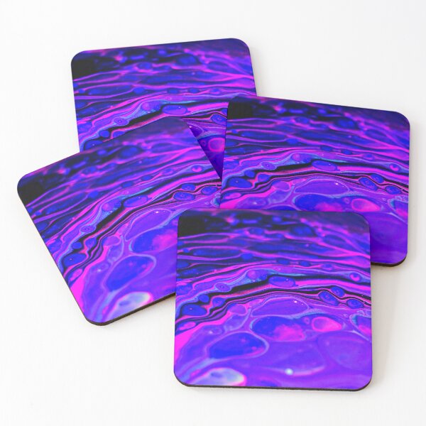 Item preview, Fluorescent Pink and Blue Trippy Liquid Art | Trippy Art | Stoked Up Art designed and sold by StokedUpArt.
