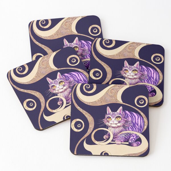 Item preview, Art Nouveau Cheshire Cat designed and sold by VolpeDesigns.