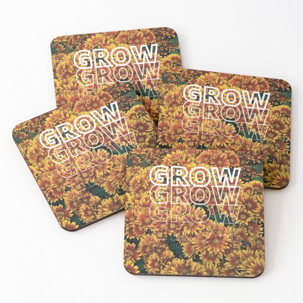 Item preview, GROW (above) - Hippie Vibes, Sunny Warm Yellow Flowers  designed and sold by AliceSLee.