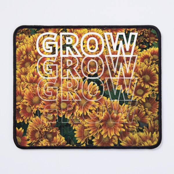 Item preview, GROW (above) - Hippie Vibes, Sunny Warm Yellow Flowers  designed and sold by AliceSLee.