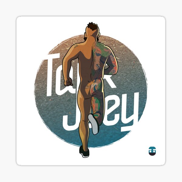 TankJoey runner illustration Sticker