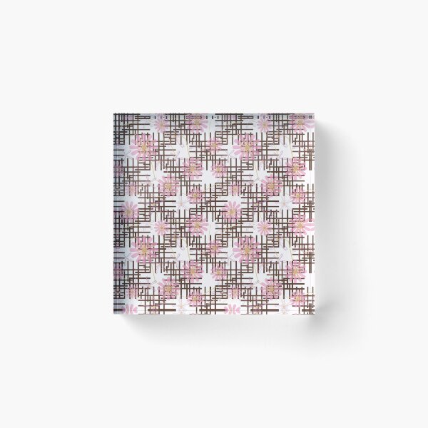 Item preview, Floral pattern with black stripes. designed and sold by marinaklykva.