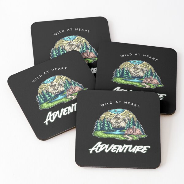 Item preview, Wild At Heart Adventure - Motivational Hiking Quote designed and sold by ArtOfStars.