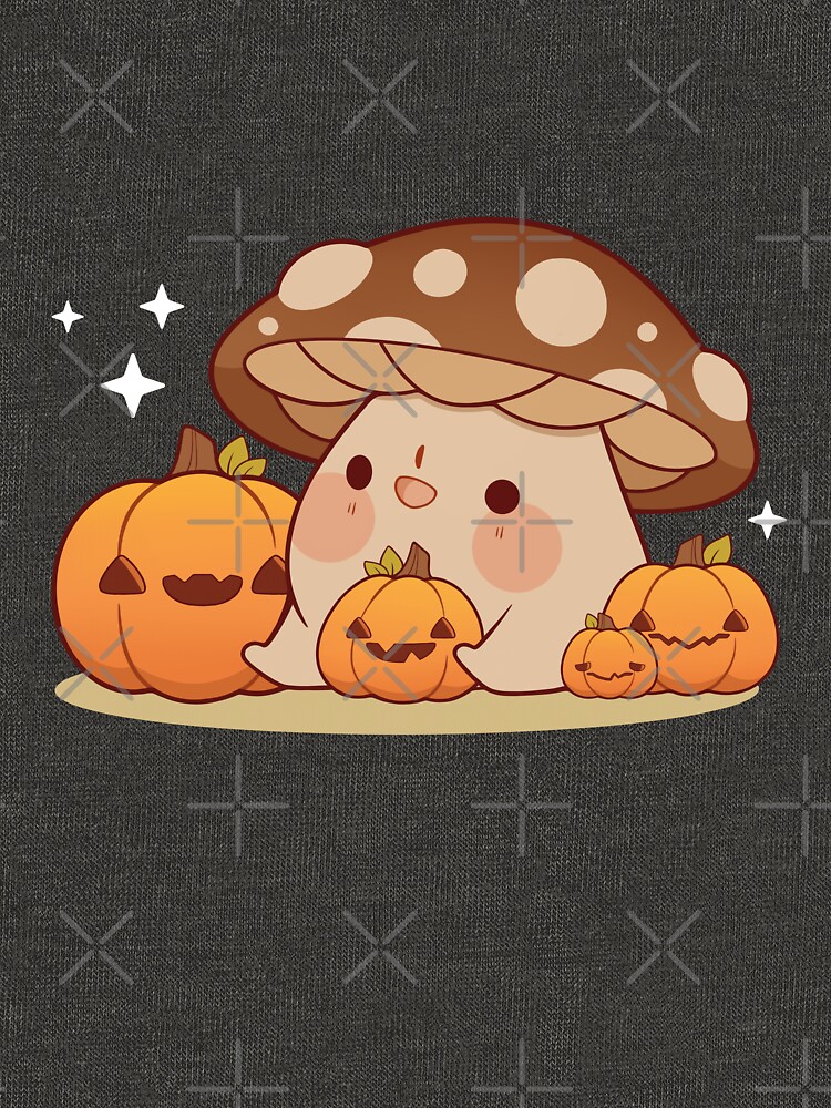 Thumbnail 5 of 5, Zipped Hoodie, Happy mushroom with pumpkins designed and sold by Rihnlin.