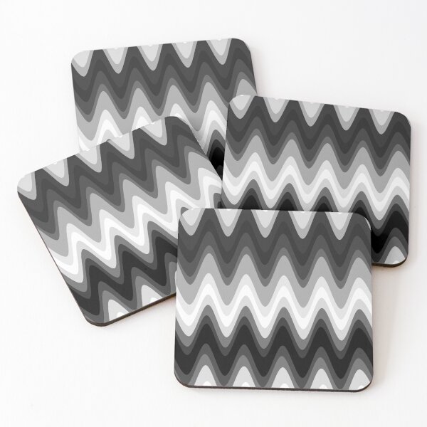 Item preview, Groovy Disco Waves - 70s White And Black designed and sold by SunnyBrand.