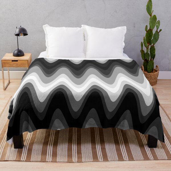 Item preview, Groovy Disco Waves - 70s White And Black designed and sold by SunnyBrand.