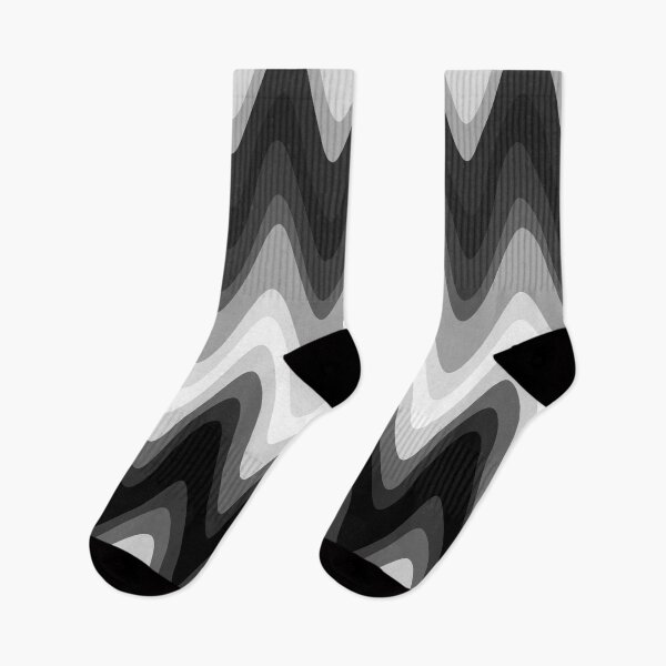 Item preview, Groovy Disco Waves - 70s White And Black designed and sold by SunnyBrand.