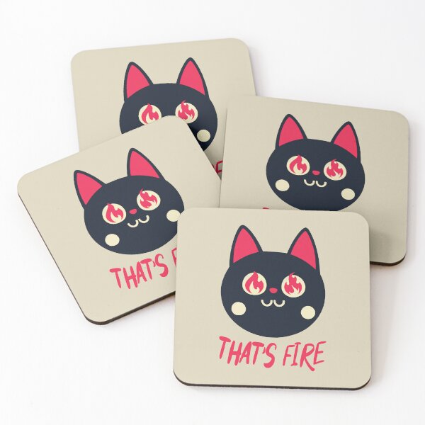 Item preview, That's fire || Black Cat With Fiery Eyes designed and sold by MadSwellDesigns.