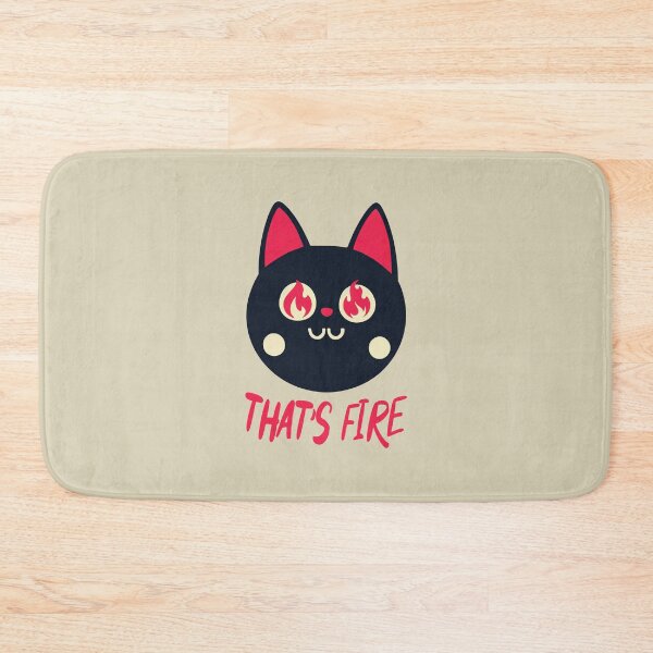 Item preview, That's fire || Black Cat With Fiery Eyes designed and sold by MadSwellDesigns.