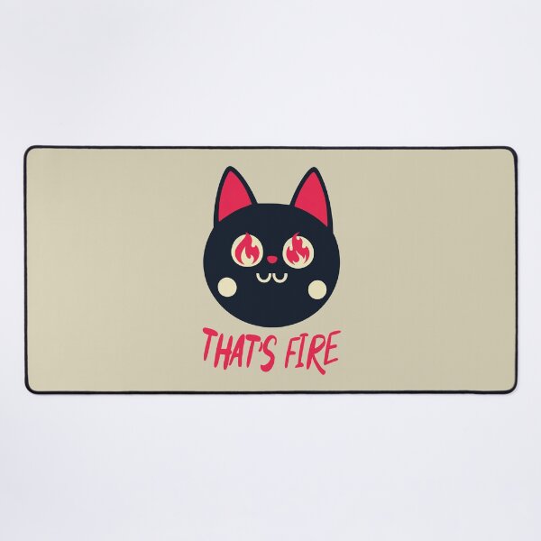 Item preview, That's fire || Black Cat With Fiery Eyes designed and sold by MadSwellDesigns.