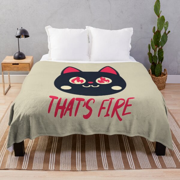 Item preview, That's fire || Black Cat With Fiery Eyes designed and sold by MadSwellDesigns.