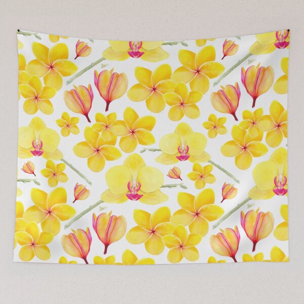 Item preview, Orchid and Plumerias designed and sold by WaterStrokesArt.