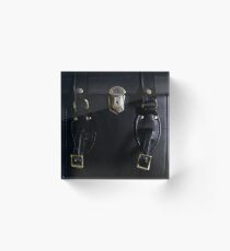 Leather and Zippers Acrylic Block