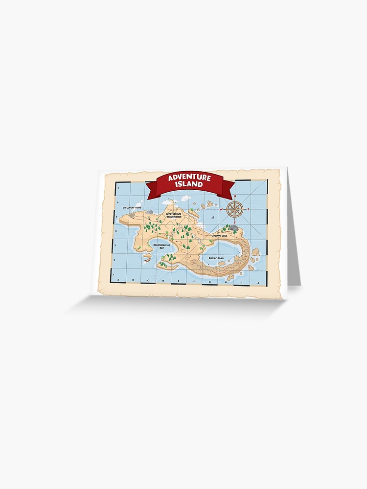 Thumbnail 1 of 2, Greeting Card, Epic Explorer's Adventure Island Map designed and sold by thegoodbook.