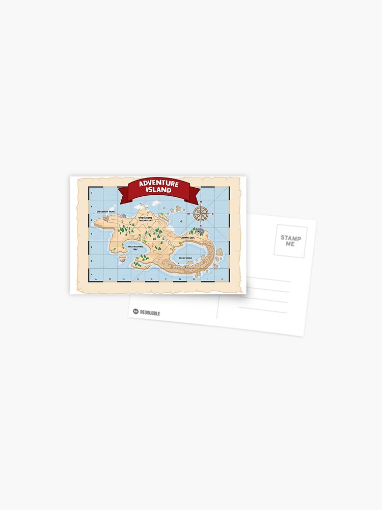 Thumbnail 1 of 2, Postcard, Epic Explorer's Adventure Island Map designed and sold by thegoodbook.