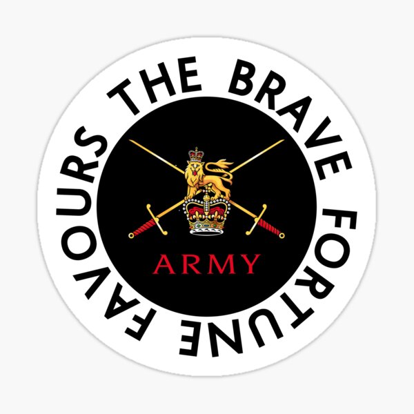Item preview, British Army Emblem , Fortune Favors The Brave , Army Camo Pattern designed and sold by amylydesign.