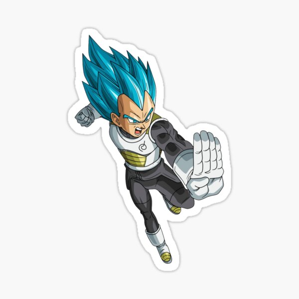 super saiyan blue evolution vegeta Sticker for Sale by Marty Thor