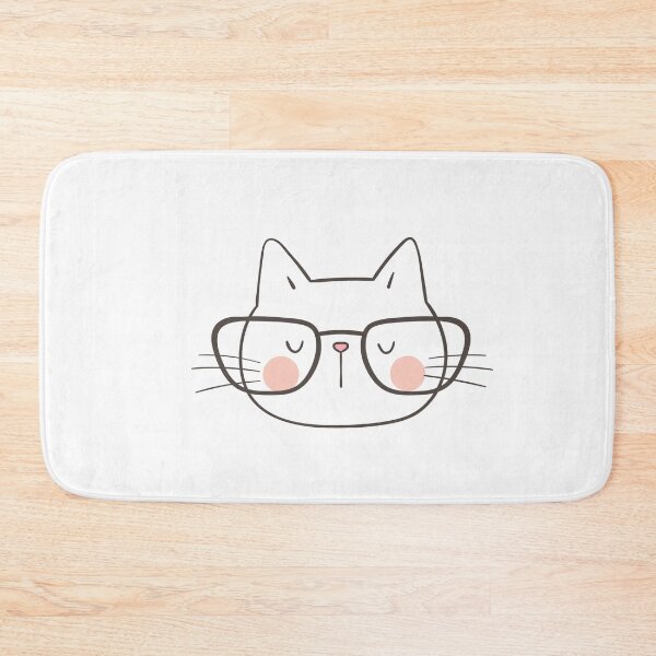 Item preview, funny cat face with funky glasses,  designed and sold by FLOWER--ART.
