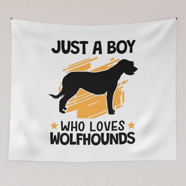 Item preview, Irish wolfhound boy loves wolfhound designed and sold by madgrfx.